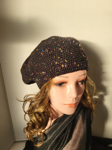 Handmade crochet beret hat - handmade,