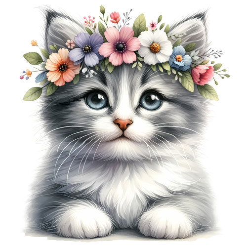 Grey tabby kitten - tabby, vinyl