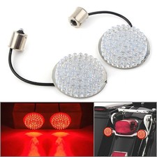 2X LED 1156 Red Turn Signal Light Blinker Insert Fit Harley Road King Touring