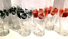 Coca Cola Glass x6 Christmas