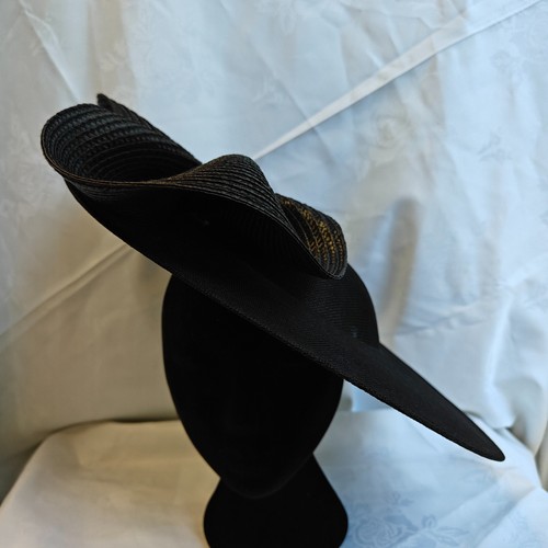 Black big bow wide - big, brim