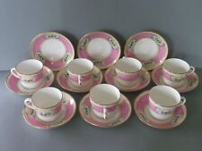 Antique Minton Cup & Saucer / Spares  c1830 - Pink Lotus Flower - 5024 5025 4770