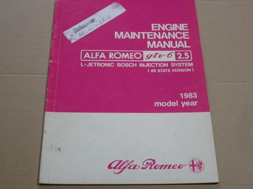 Alfa romeo gtv6 injection - gtv6, 2.5,