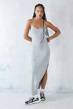 Urban Outfitters Erin Tank Dress Grey Ribbed Vest Maxi Rib XL / UK 12-14 ? NEW