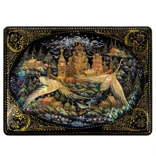 North russian lacquer - lacquer, box
