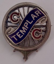 Templar Cycling Club - Antique Membership - Spoked Enamel Lapel Badge