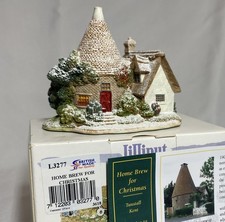 Lilliput Lane Home Brew For Christmas Oast House Exclusive L3277 2009 Deeds Box