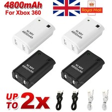 2 Pack Rechargeable Batteries for Xbox 360 Wireless Controller Battery Cover UK