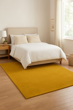 Hand-Tufted Plain Brass Knuckles Rug Hand Made Wool Rug Carpets For Bedroom Home