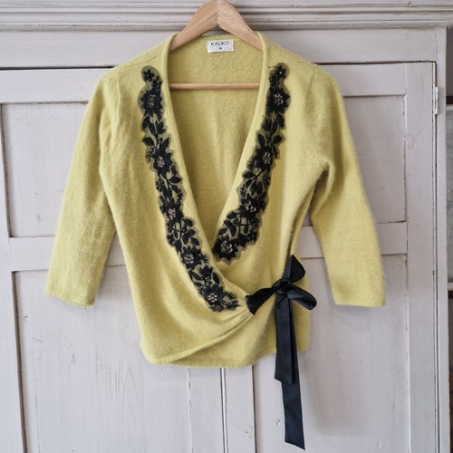 Kaliko angora wrap cardigan - angora,