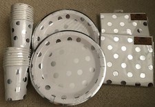 Silver Polka Dot Spotty Party