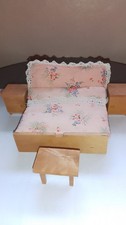 ** Vintage Dolls house**unusual bedroom set **1/16th scale **poss homemade