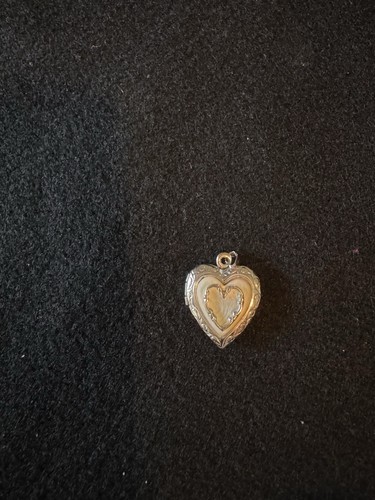 Silver tone heart photo locket - tone,