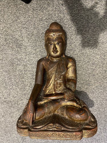 Large antique buddha - buddha, ,wooden