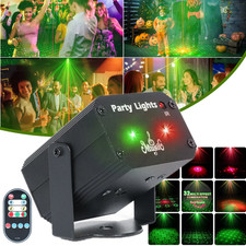 Mini Patterns Laser LED RGB Projector Stage Light DJ Disco Party KTV Club Lights