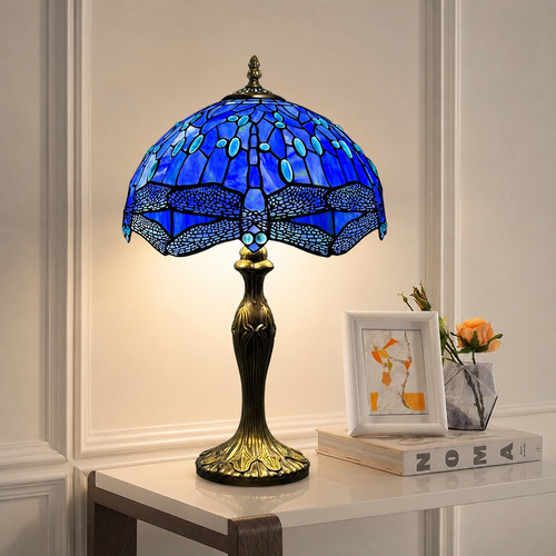 Tiffany blue dragonfly table - tiffany,