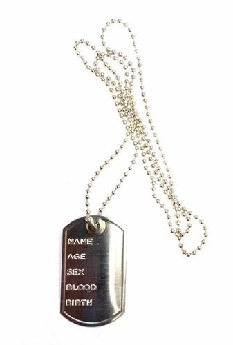 Single dog tag necklace - tag,