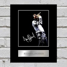 Michael Jackson Signed Mounted Photo Display #1