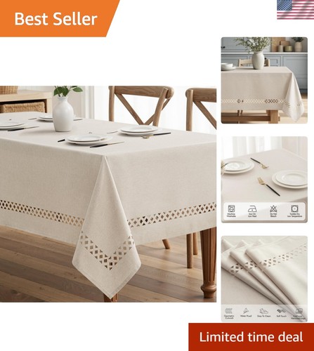 Beige rectangle linen - rectangle,