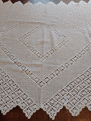 Vintage tablecloth white - vintage,