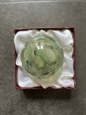 Alum Bay Isle Of Wight Green Glass Paperweight