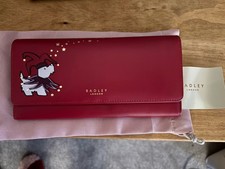 NEW  RADLEY ‘Radley Joker’ Poinsettia Red Leather Large Purse BNWT-RRP £99
