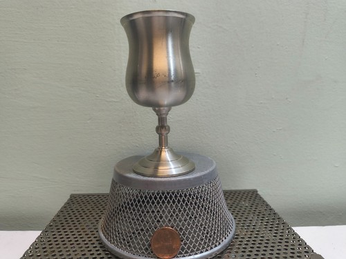 Crown rose pewter goblet - crown,