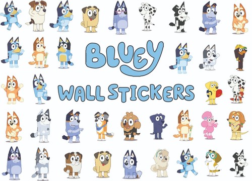 Bluey wall stickers hd - bluey,