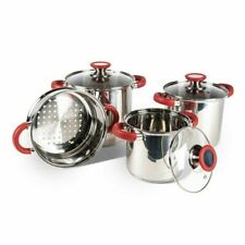 Kampa Space Saver Deluxe Stainless Steel Stacking Lightweight Saucepan Set