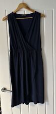 Navy Sparkly Sleeveless Wrap Dress Dorothy Perkins Size 14 Christmas Party