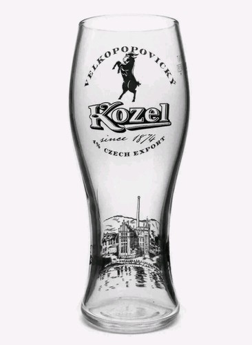 Kozel beer pint glass czech - kozel,