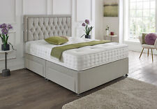PLUSH MEMORY FOAM DIVAN BED SET WITH MATTRESS HEADBOARD 3FT 4FT6 DOUBLE 5FT KING