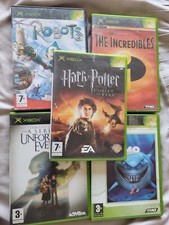 5 x Original Xbox Kids Games - Robots - Incredibles - Potter - Nemo - Lemony