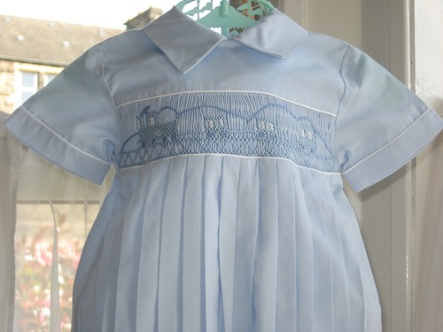 Smocked romper baby boy play - smocked,