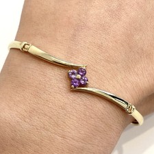 Amethyst Bangle 9 ct Gold