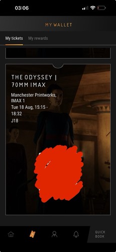 The odyssey 70mm imax - odyssey, ticket