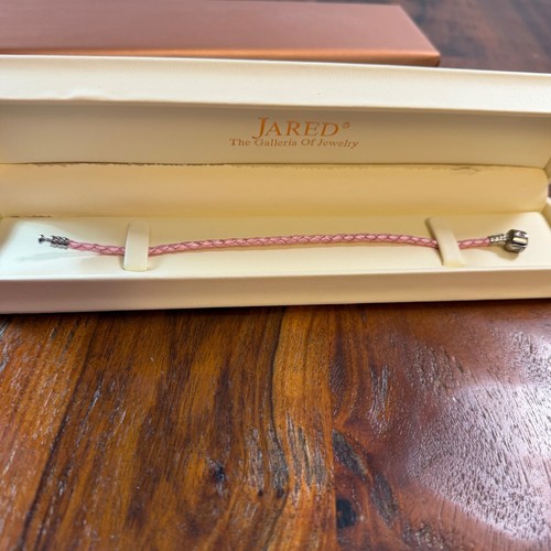 Pandora pink braided leather - braided,