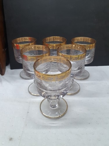 Set murano glasses gold - 6,