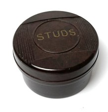 Vintage bakelite stud box - stud,