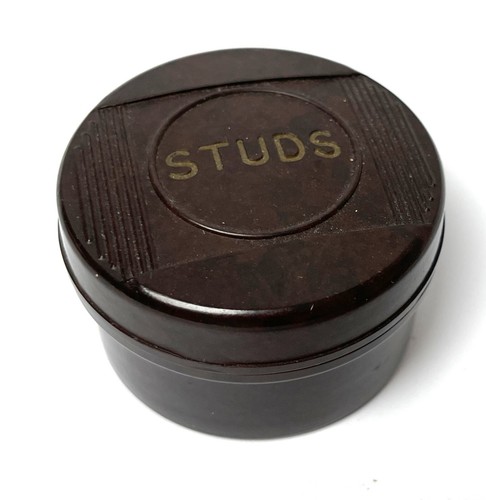 Vintage bakelite stud box - stud, with