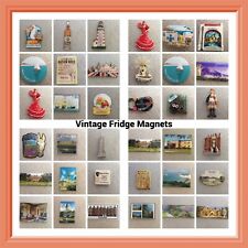 Various Vintage FRIDGE MAGNETS OF PLACES Ceramic, Metal, Wood. Choose & Select