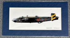 Halifax B Mk III 158 Squadron - Mounted Print NEW Approx 28cm x 15cm