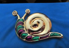Enamel SNAIL BROOCH -