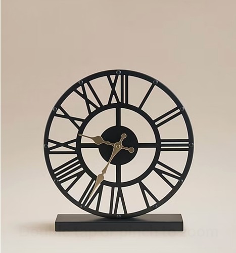 Black skeleton mantel - skeleton, clock