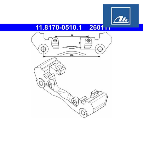 Bracket brake caliper ate - bracket,,