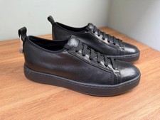 Santoni Mens Black Calf