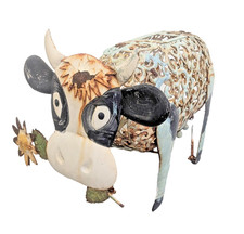 Funny Metal Cow Planter Garden