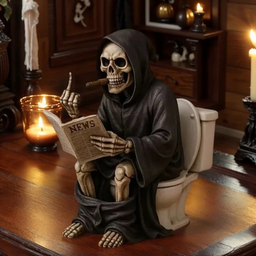 Middle finger toilet - death, god