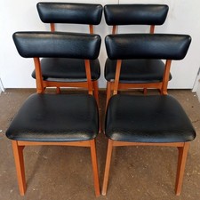 4 x Vintage Retro Black Vinyl