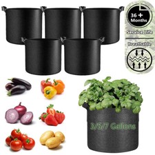 Fabric Grow Bags Pots Aeration Plant Planter Bags Root Garden Containers UK